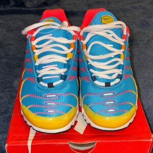 Nike Kids Vibrant Blue and Yellow Sneakers